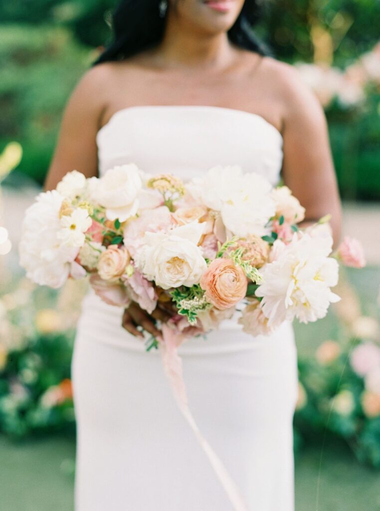 McGovern Centennial Gardens wedding bride with bouquet