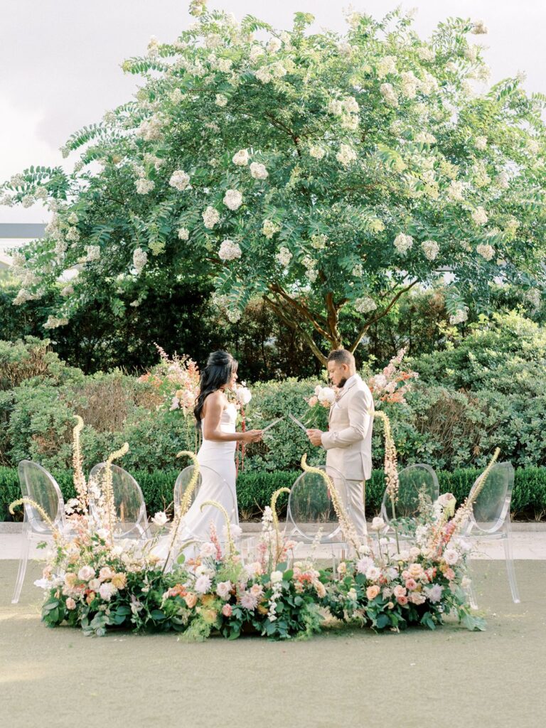 McGovern Centennial Gardens wedding ceremony in Celebration Garden